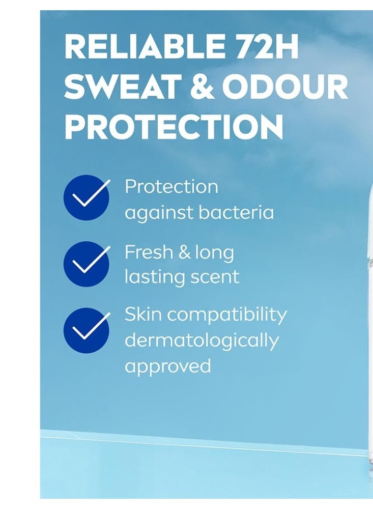 NIVEA Fresh Natural Roll On Deodorant | 72H Long Lasting Freshness | Fights Bacteria and Bad Odour | Mild Soothing Fragrance | With Ocean Extracts  Dermatologically Approved & Paraben Free Formula | 50ml - Image 3